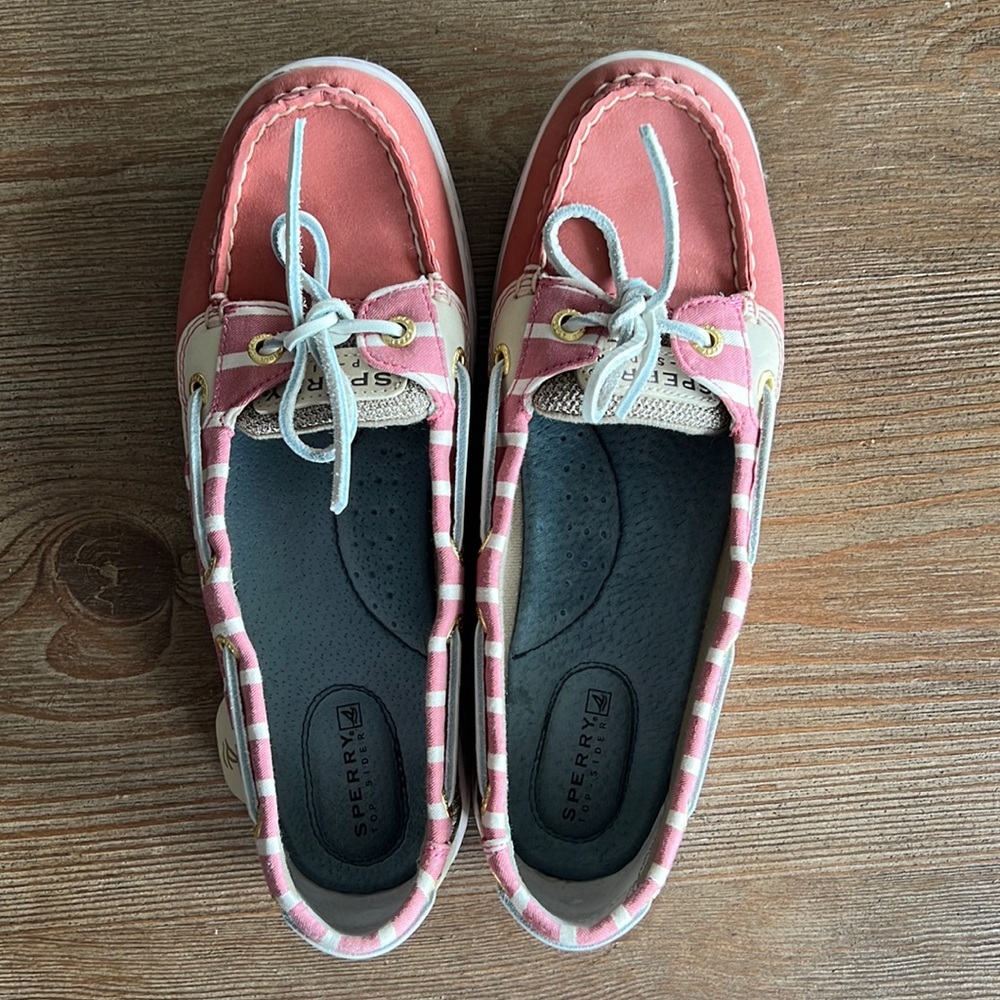 Sperry Top-Slider - Color: Angelfish Red/Bretton - Size 8M